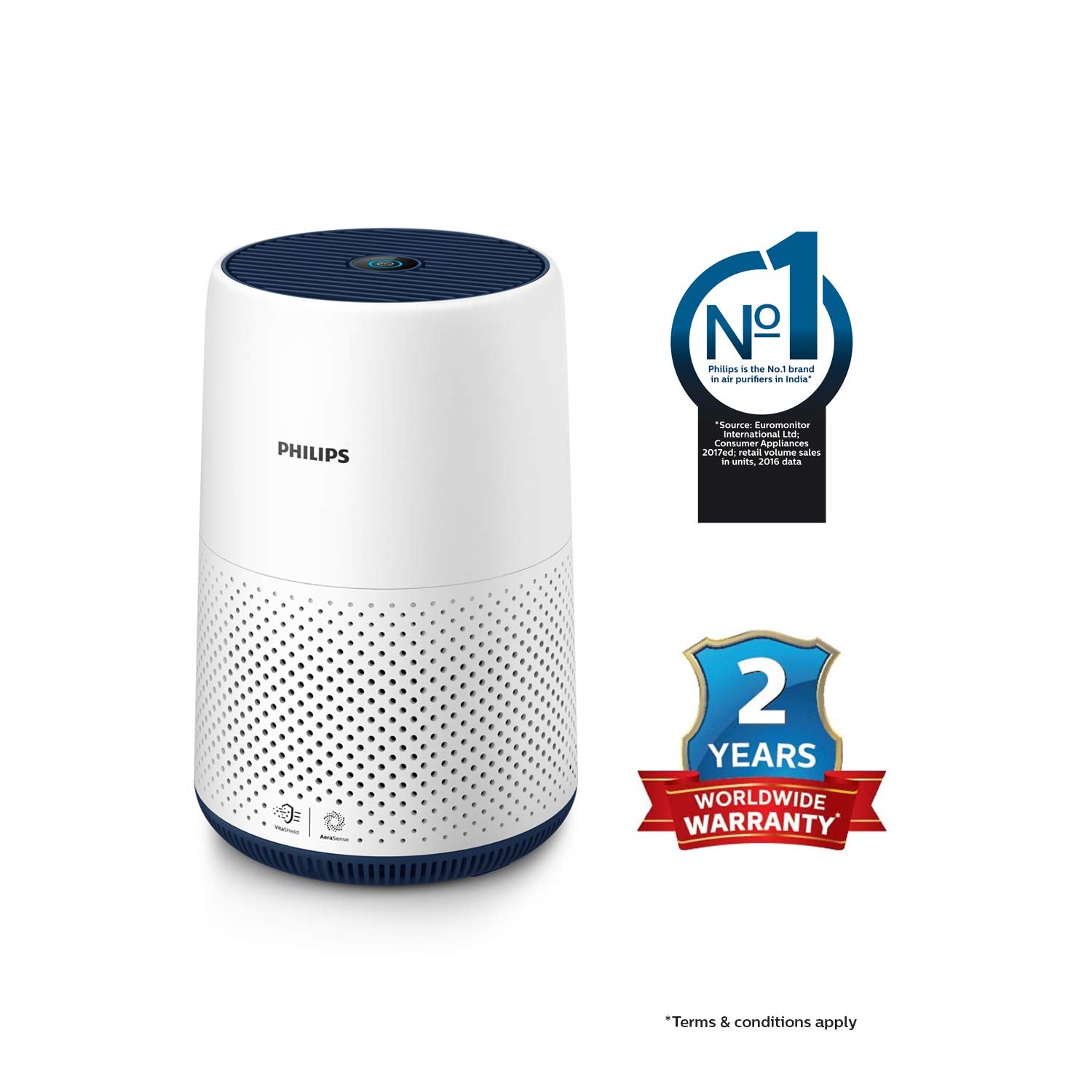 Philips Air Purifier AC0817/20, removes 99.5% particles as small as 0.003 microns