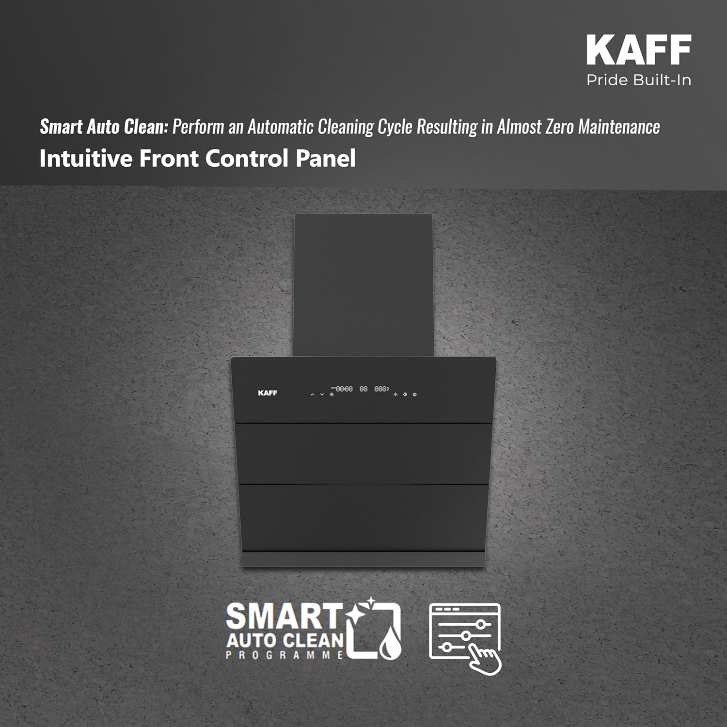 KAFF ALBURY DC 60 (BLDC Motor) Filter-less Smart Auto Clean Slant Kitchen Chimney 60 CM - 1280 m3/hr Suction