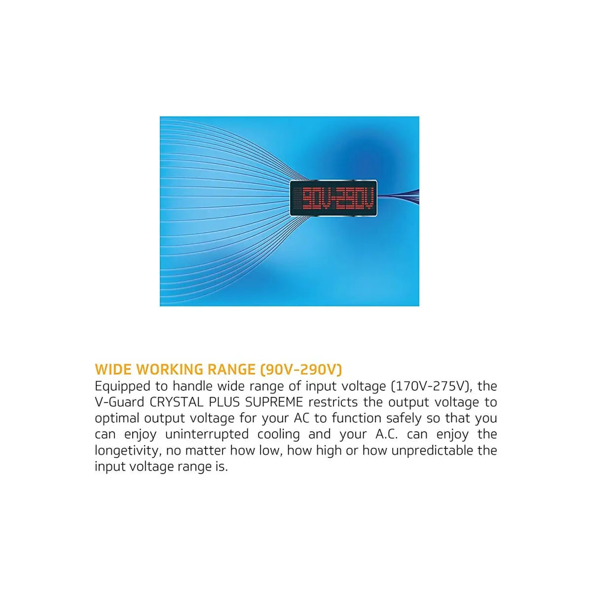 V-Guard Stabilizer Crystal Plus 3 Ampere for LED/3D/Smart TV Upto 47 Inches