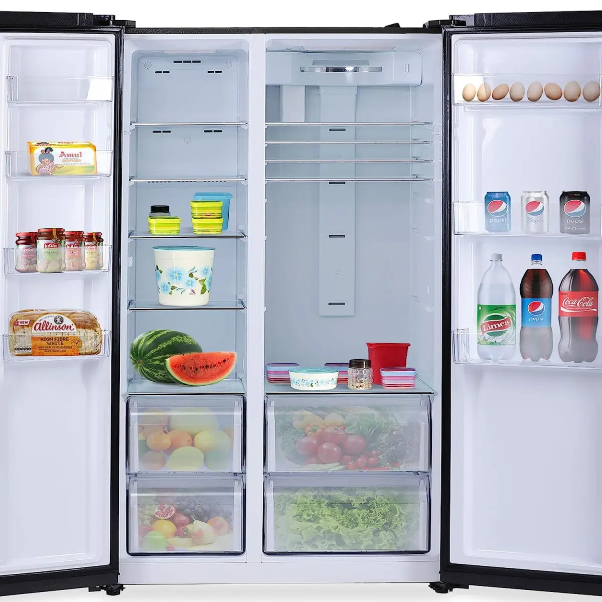 Haier 565 L Inverter Frost-Free Side-by-Side Refrigerator (HRF-619KS, Black Silver)
