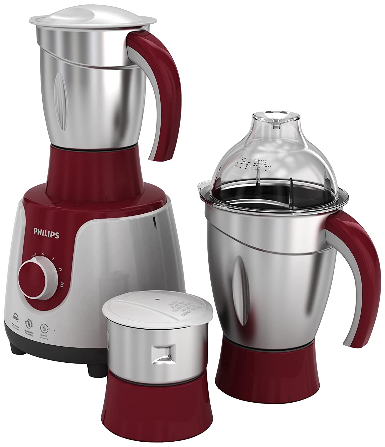 Philips HL7720/00 750 W Mixer Grinder (Red, White, 3 Jars)