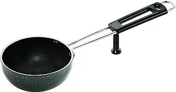 Butterfly Raga Non-Stick Aluminium Tadka Pan, 10 cm, Black