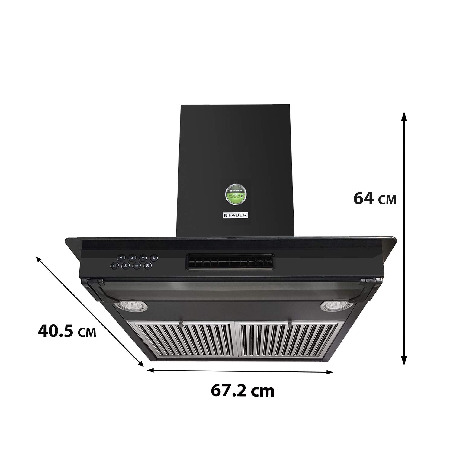 Faber 3in1 Chimney with Air purifier & Fan,60 cm,1095 m³/hr (Aerostation Glamour Pro 3D BK FT 60,Baffle Filter,Black)