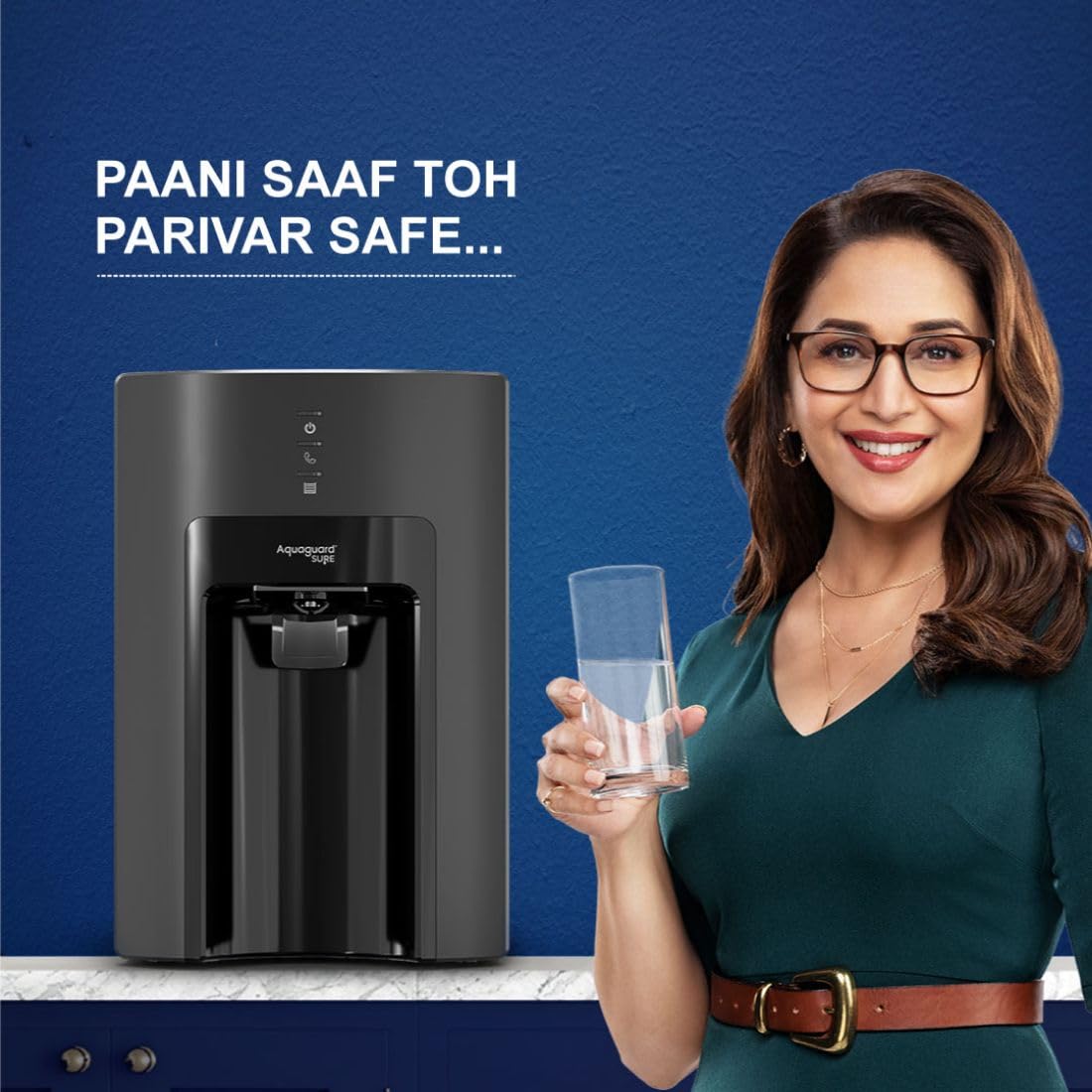 AquaguardSure Delight NXT RO+UV 6 L Storage Water Purifier, 4 Stage purifications, Suitable for Borwell,tanker, municipal water(Black), Eureka Forbes (Pack of 2)