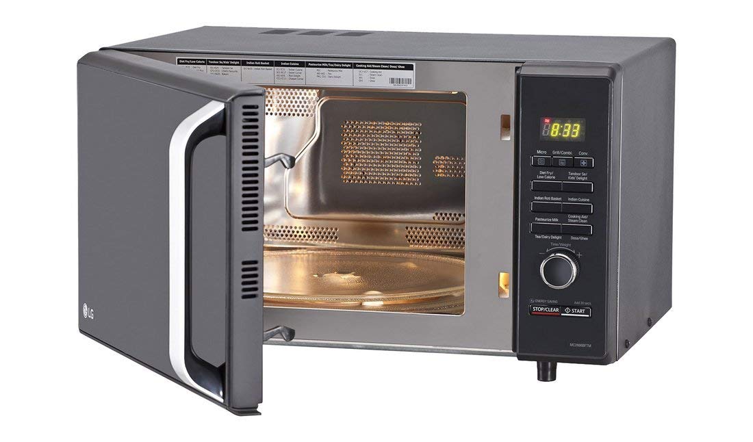 LG 28 L Convection Microwave Oven (MC2886BFTM, Black, With Starter Kit)