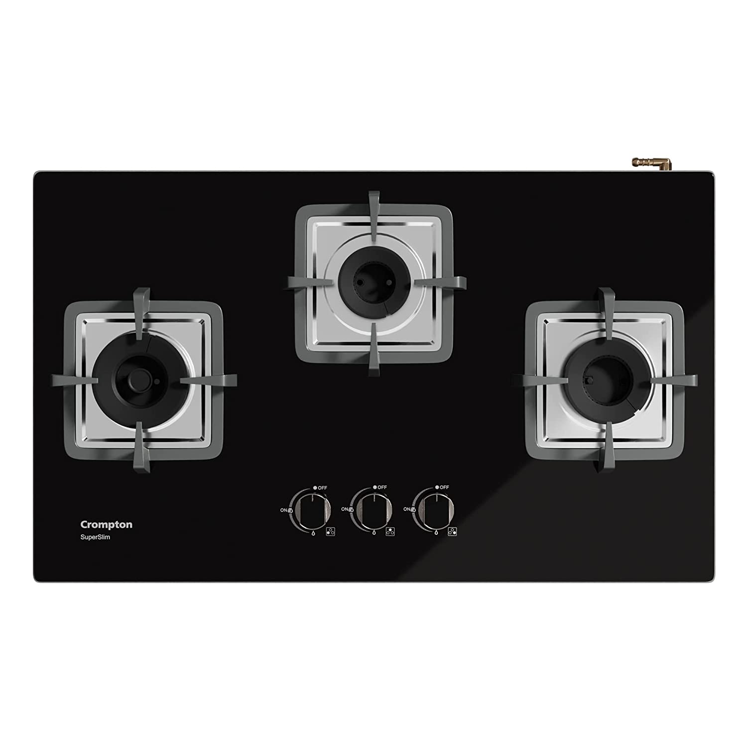 Crompton SuperSlim Gas Hob 78cm 3burner MBLK