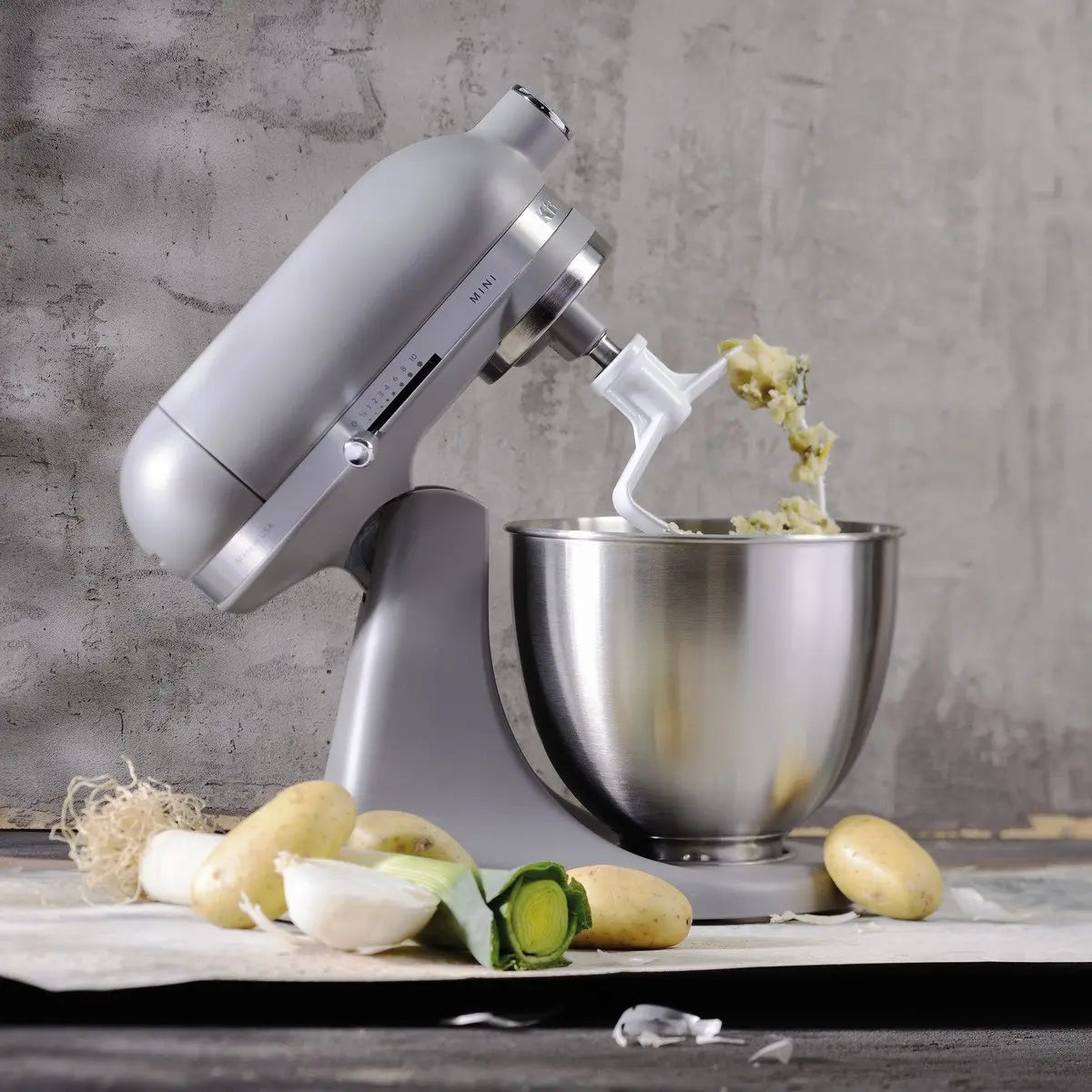 KitchenAid Artisan Series 5KSM3311X 250-Watt 3.3-Litre Mini Stand Mixer (Matte Grey)