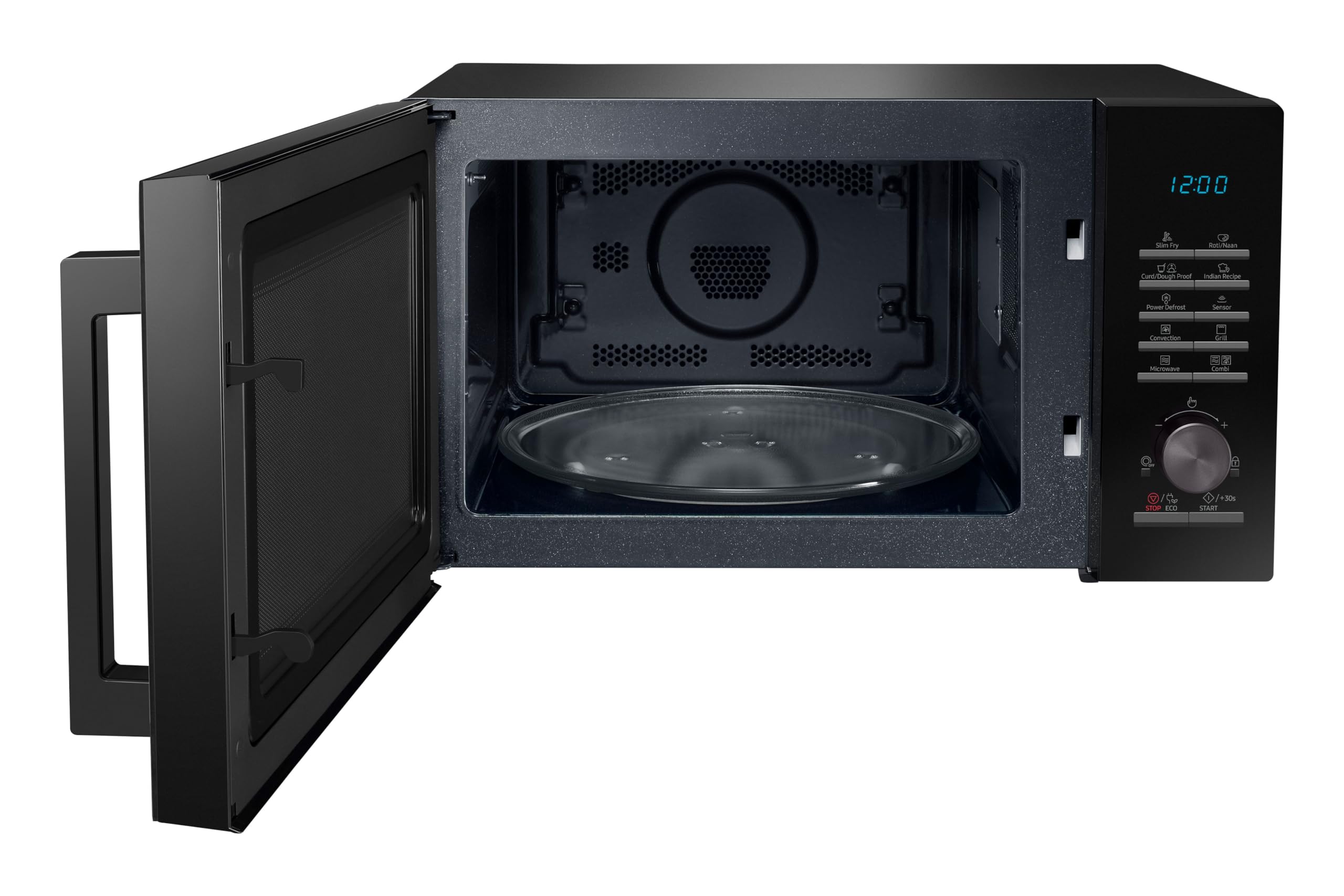 Samsung 28 L Slim Fry, Sensor Cook and Multi Split Convection Microwave Oven (MC28A5145VR/TL, Black and Pattern, 10 Yr warranty, Gift for Every Occasion)