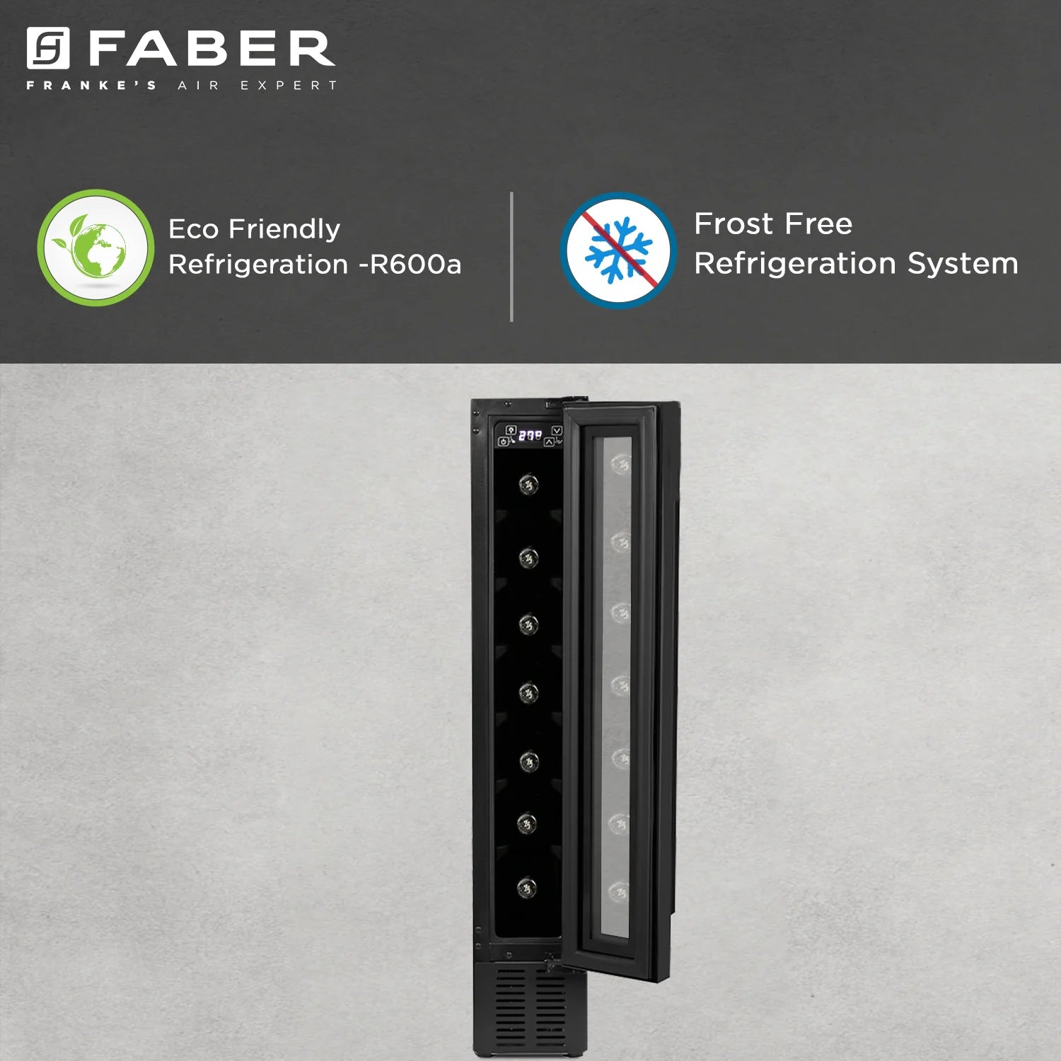 FABER FWC JCF 20 Built in Wine chiller (Black, 7 Bottles)