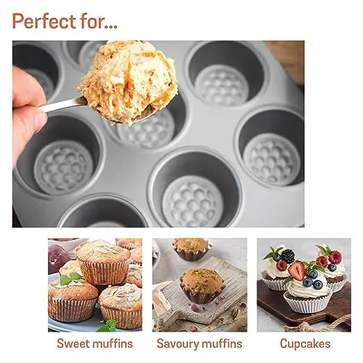Meyer Bakemaster Non Stick 12 Cup Mini Muffin Pan 47341 Grey