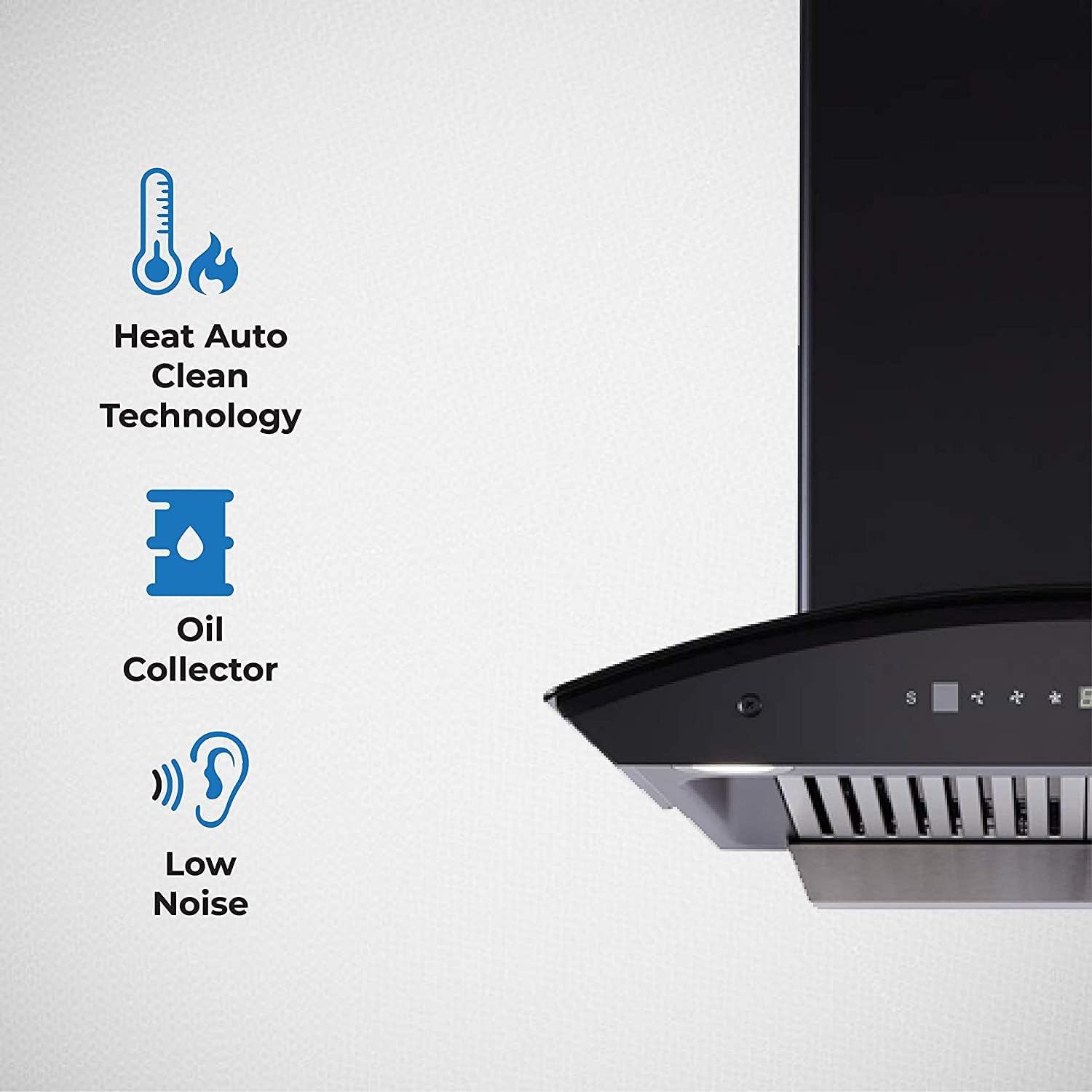 Elica 60 cm 1310 m3/hr Auto Clean Chimney (BFCG 600 HAC LTW MS NERO, 2 Baffle Filters, Touch + MS Control, Black)