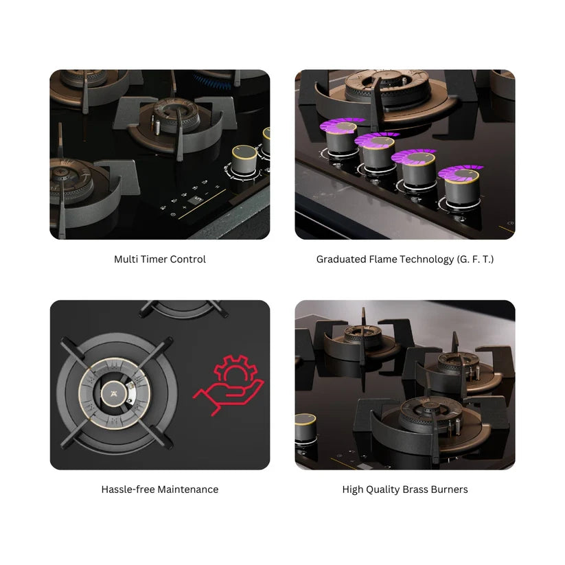 Hafele CRONUS DIGI-STEP 590 5B ஹாப் - டிஜிட்டல் கண்ட்ரோல் பேனலுடன் கூடிய மேம்பட்ட சமையலறை சமையல் பாத்திரம்