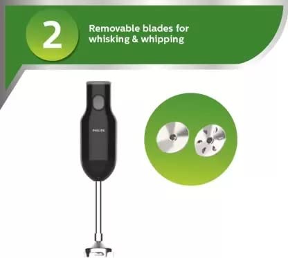 Philips HL1655/02 hand blender with two removable blades for whisking and whipping
