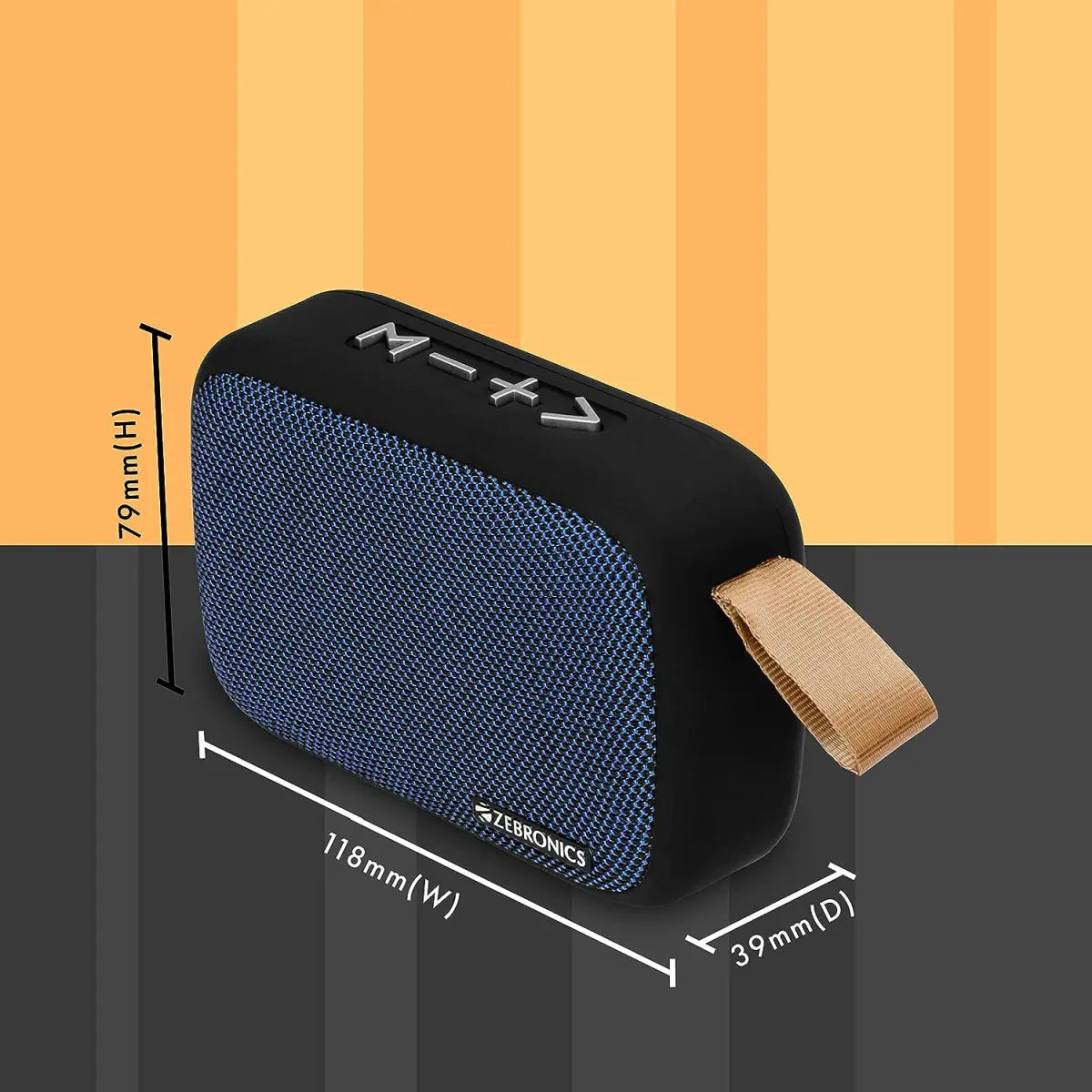 ZEBRONICS Zeb-Delight 3 Watt Wireless Bluetooth Portable Speaker (Blue)