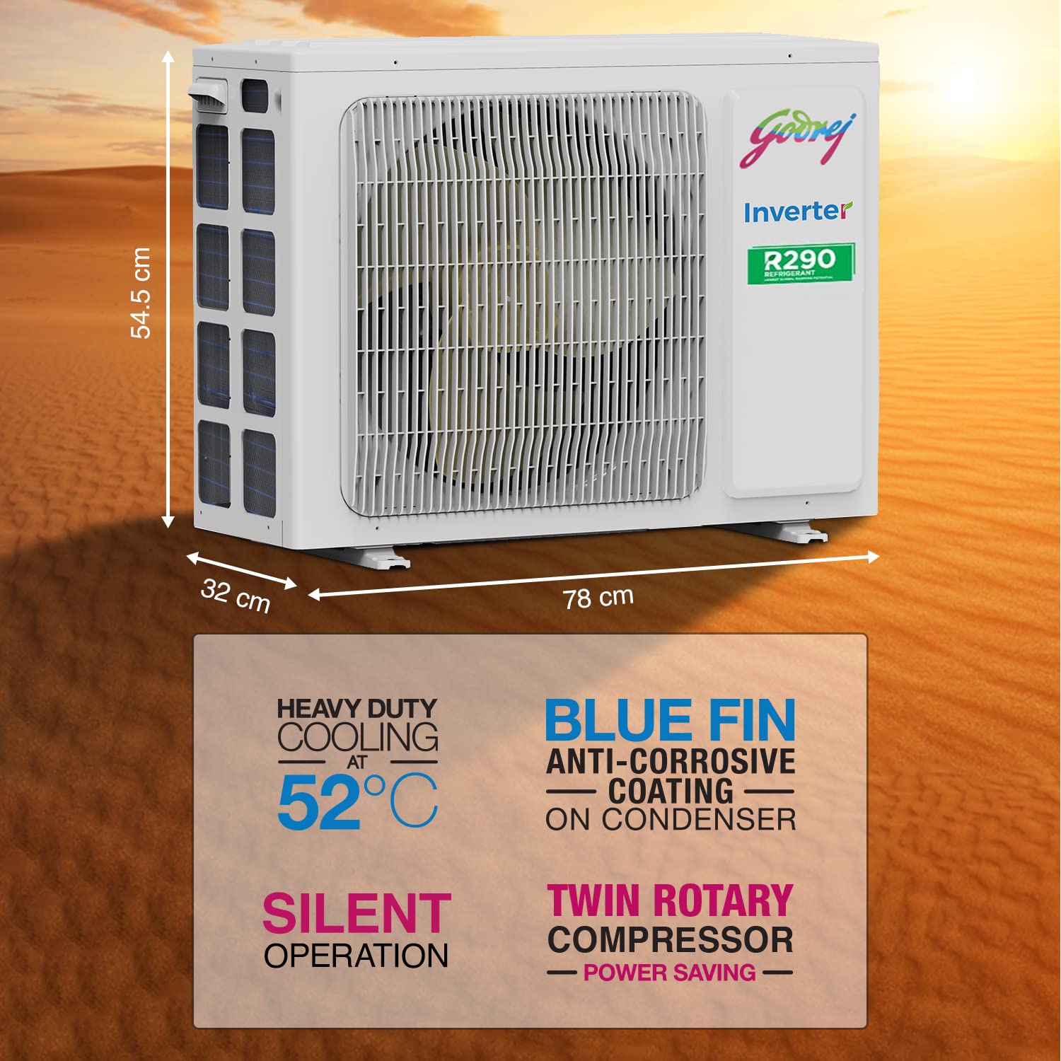 Godrej 1 Ton 5 Star Inverter Split AC AC 1T GIC 12TGC5 WUA White