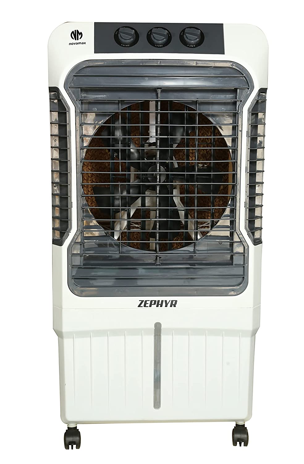 Novamax Zephyr 90 L Desert Air Cooler For Home/Office With 3-Side High Density Honeycomb Cooling Pads, Auto Swing, 4-Way Air Deflection & 3-Speed...