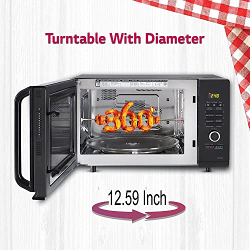 LG 32 L Convection Microwave Oven (MC3286BIUM, Black, Diet Fry, 360° Motorised Rotisserie) - 2023 Model