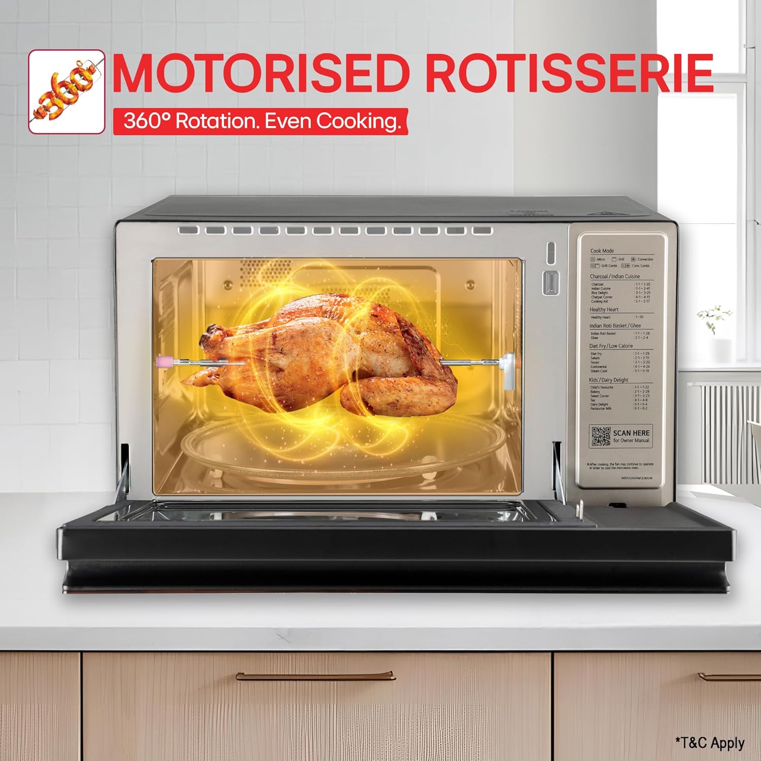 LG 32 L Scan to Cook Wi-Fi Enabled Charcoal Convection Healthy Microwave Oven MJEN326ULW