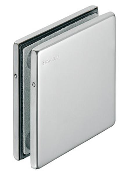 hafele 981.00.120 Stainless Steel Matt Top Patch For Connecting 2 Or 4 Glass Panels For 10 To 12mm Glass