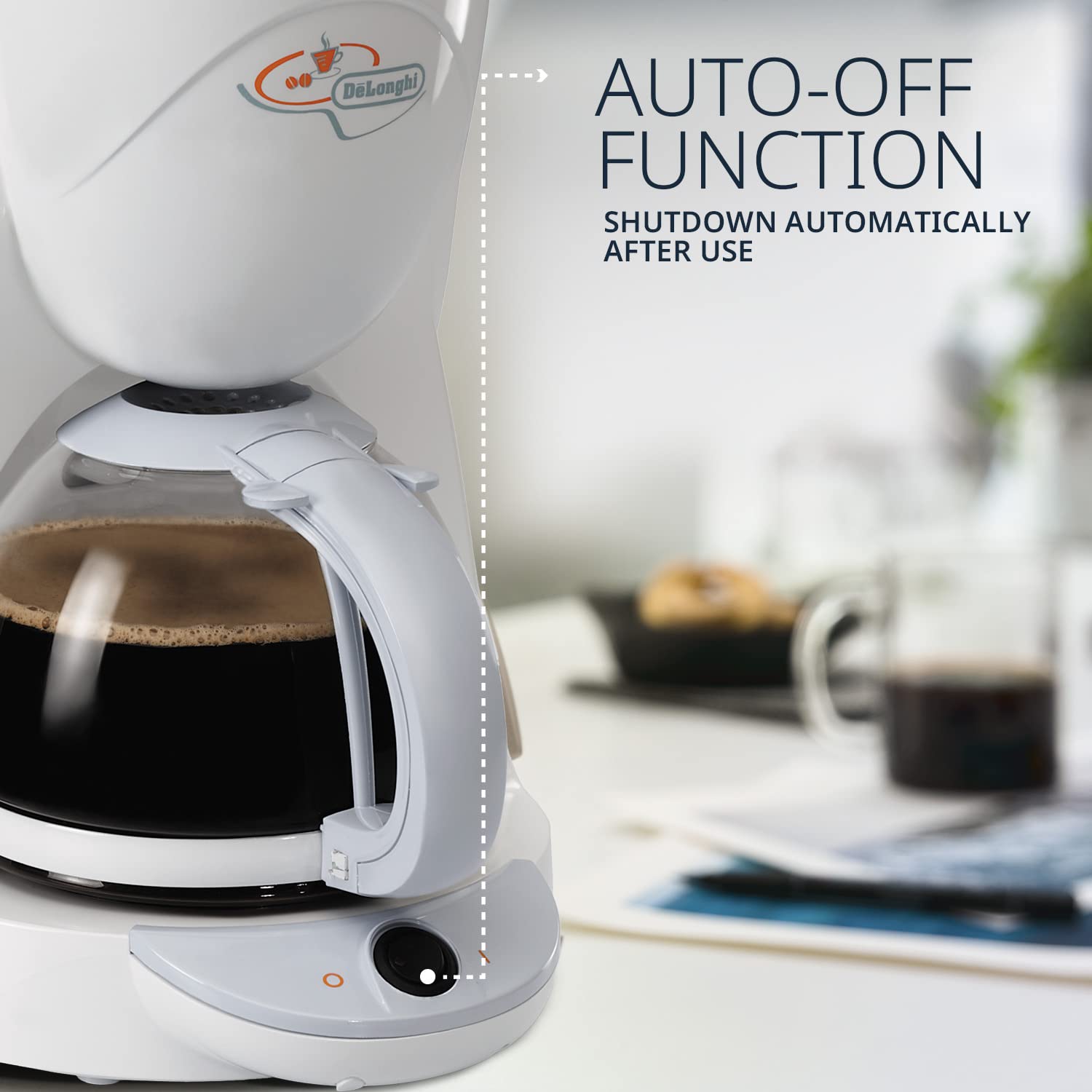 Delonghi ICM2.1 w 1000-Watt 10-Cup Drip Coffee Maker (White)