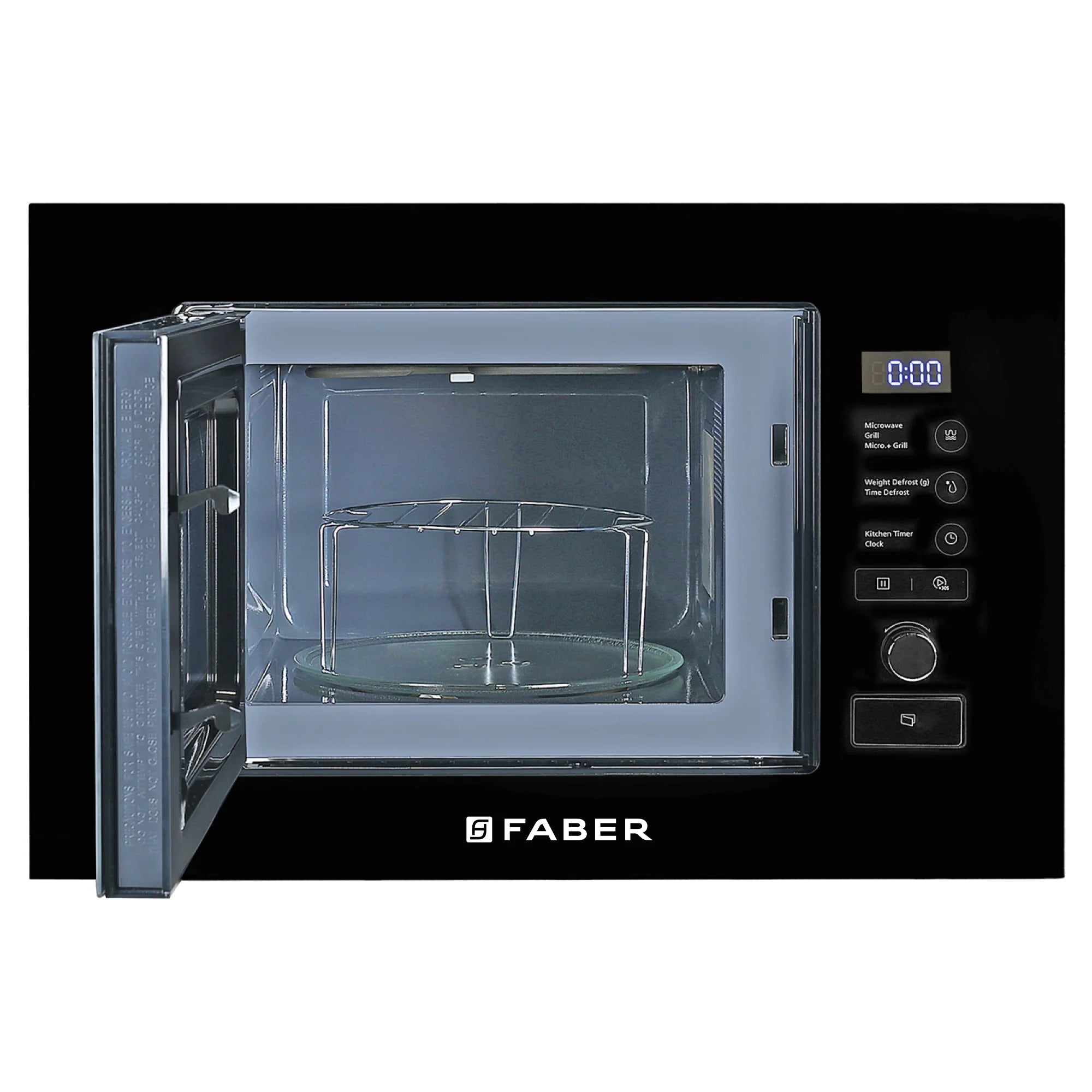Faber 20L Built-In Microwave Oven | Touch Control, Auto Cook, Auto Power Off | Grill, Convection, Defrost & Combination | Black Finish | 1 Yr Warranty | FBIMWO 20 L SG BK