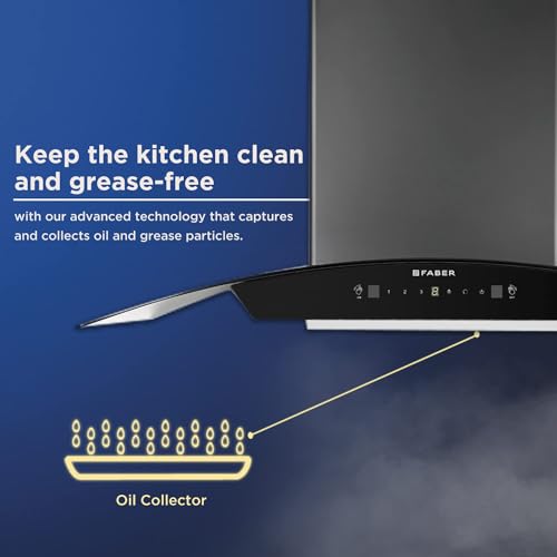 Faber 90cm 1200 m3/hr, Autoclean Chimney || Filterless || 8Yr on Motor, 2Yr Comprehensive Warranty | Italian design - Made in India (HOOD POLO IN HC SC BK 90, Touch & Gesture Control, Black)
