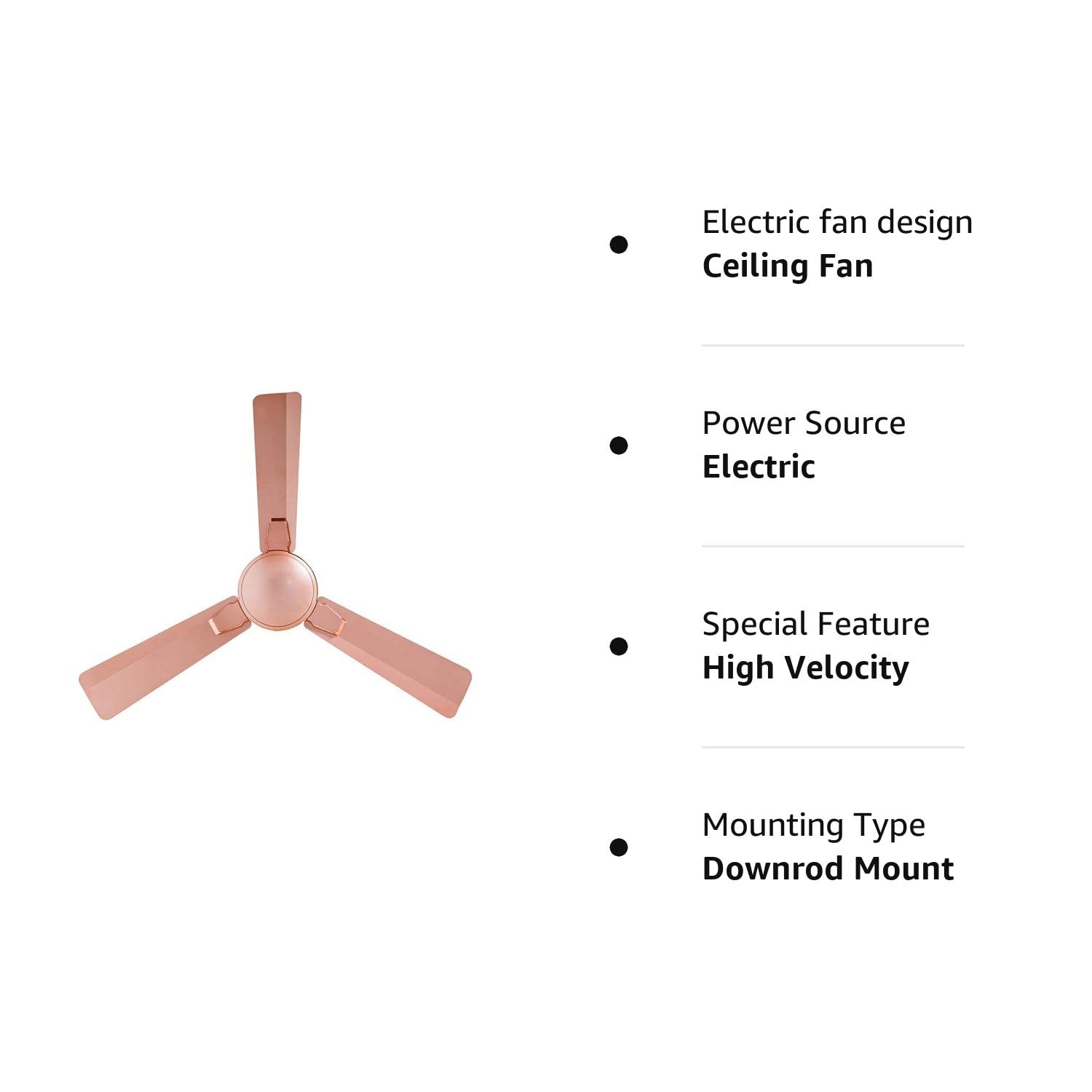 Crompton New Aura Prime Anti-Dust Ceiling Fan Rosegold