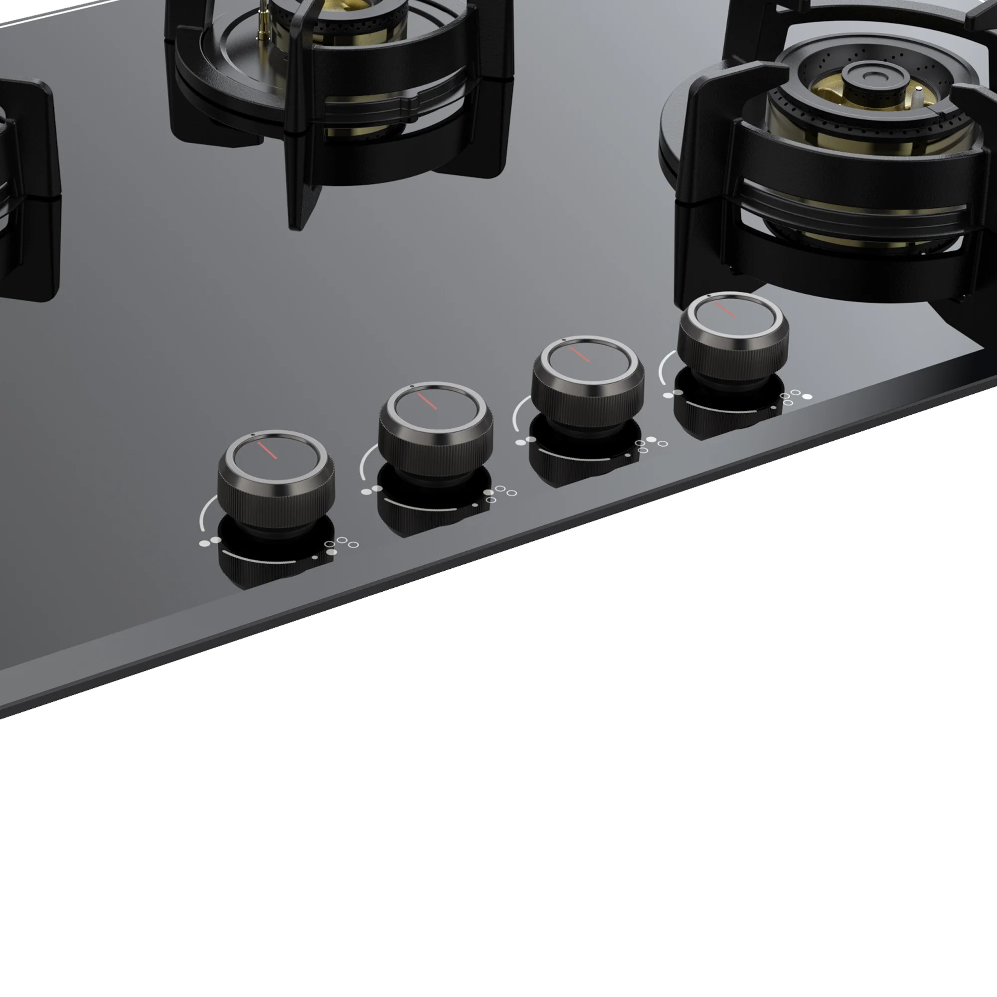 KAFF ASF 94V 4-Burner Glass Top Automatic Hob: Durable Toughened Design