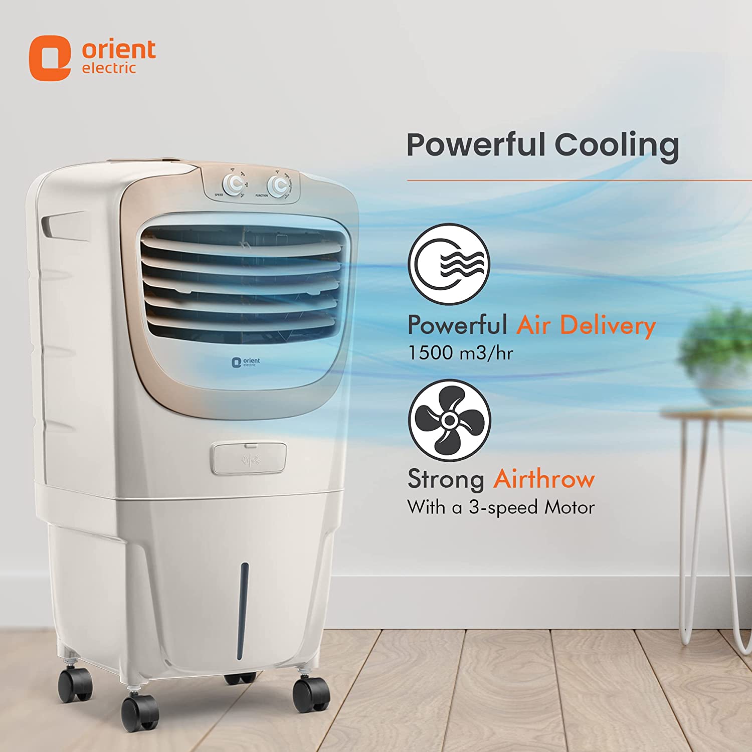 Orient Electric Premia 45L Personal Air Cooler (Beige)