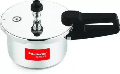 Butterfly compact olc stainless steel 1.5 L Induction Bottom Pressure Cooker  (Stainless Steel)
