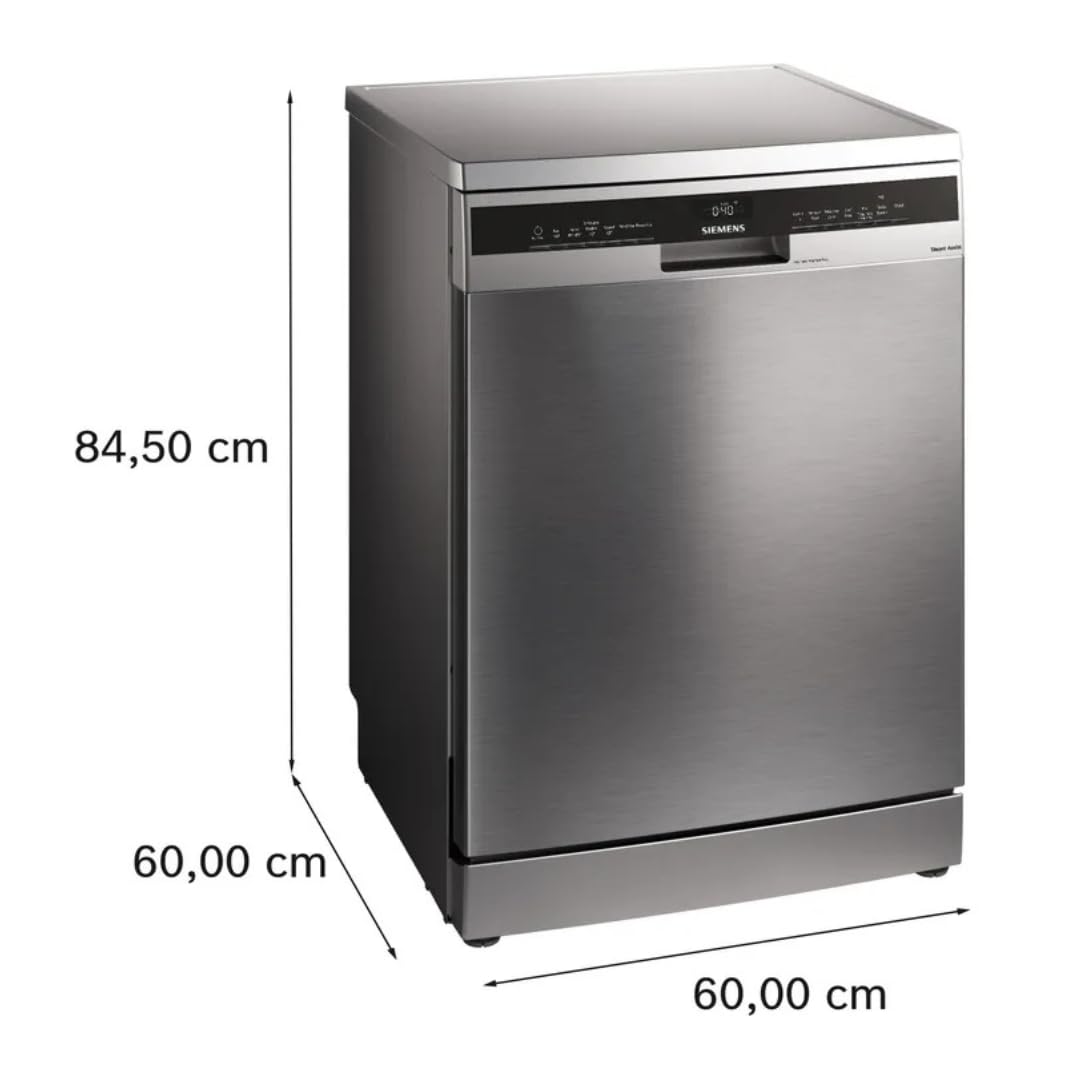 Siemens iQ500 SN25II00KI 14 Place Settings Free-Standing Dishwasher (Brushed Steel, Anti-Fingerprint, 60 cm)
