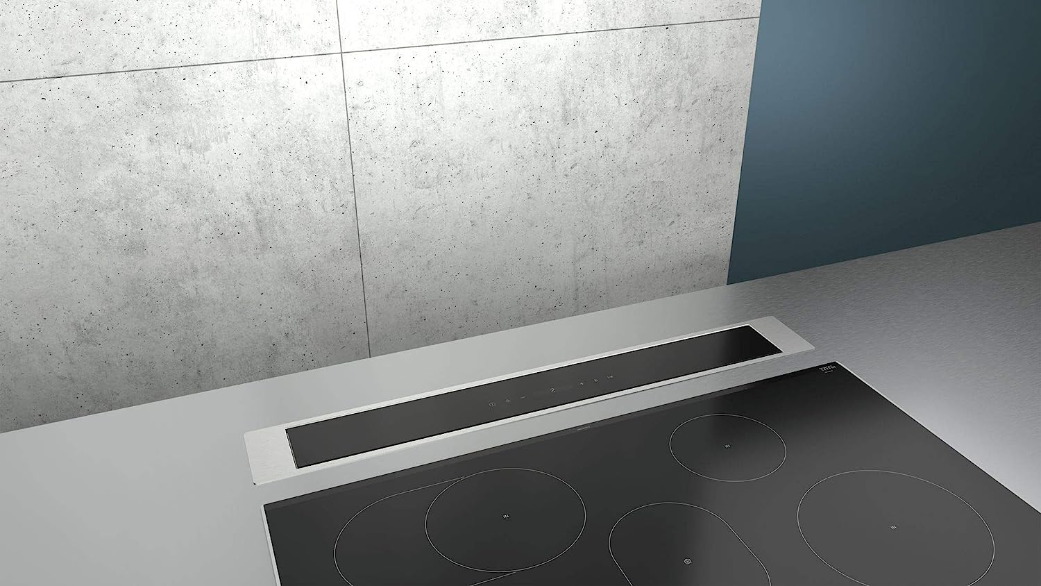 Siemens Downdraft hood 90 cm clear glass black printed LD97AA670B