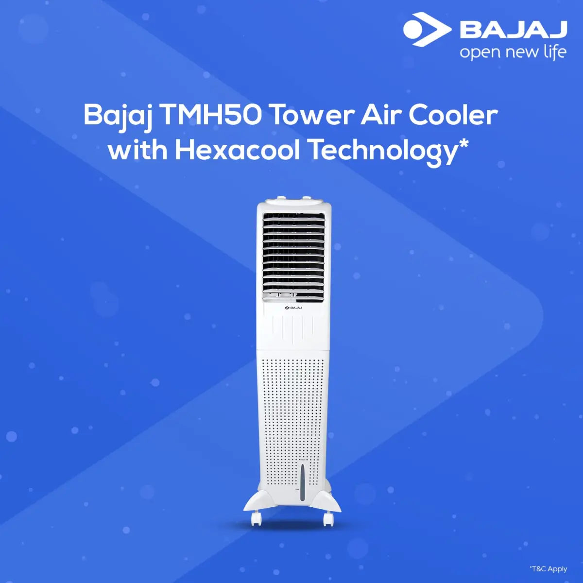 Bajaj TMH50 Tower AIR Cooler 50L White