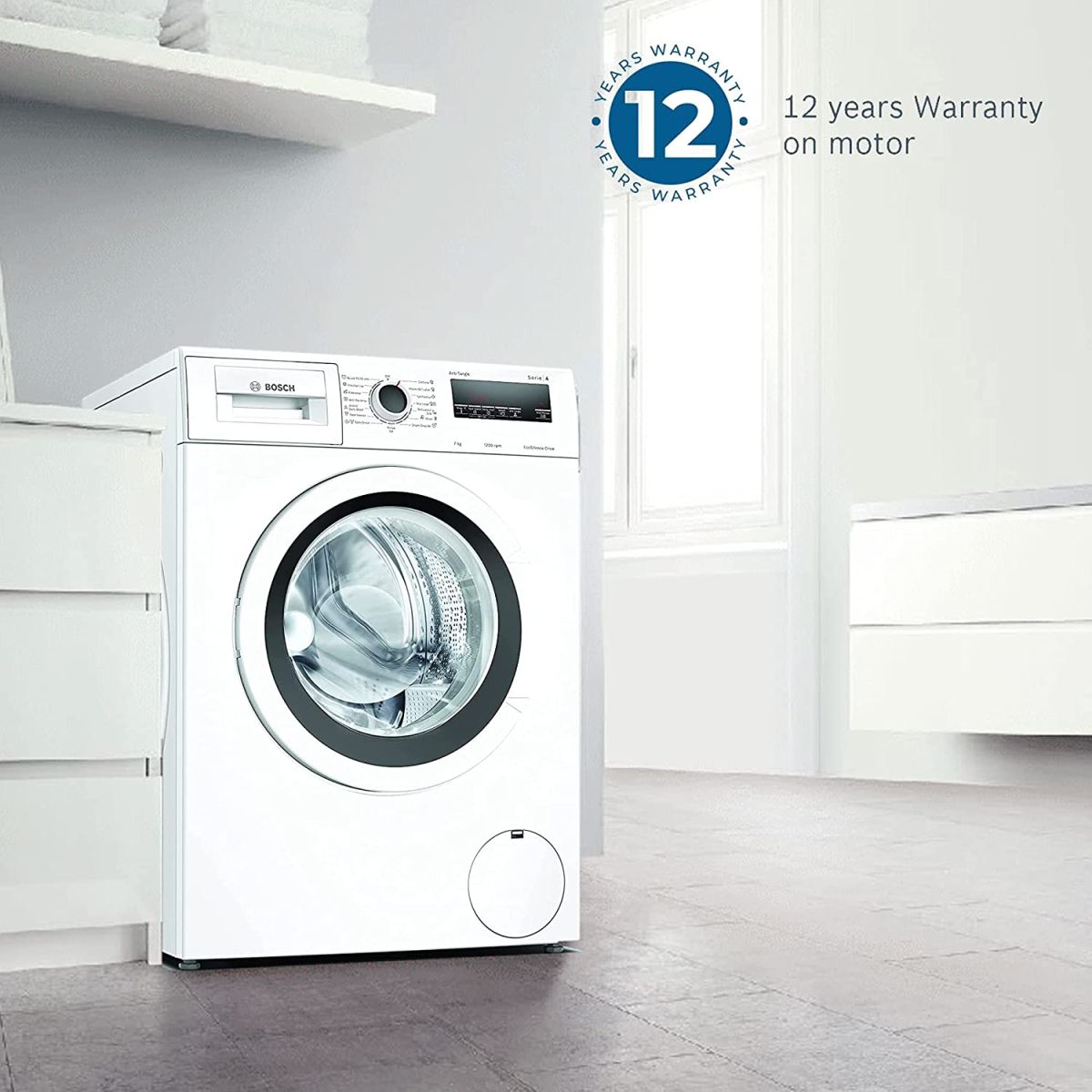 Bosch 7 kg 5 Star 1200RPM INVERTER TOUCH CONTROL Fully Automatic Front Load with Heater White(WAJ2416EIN)