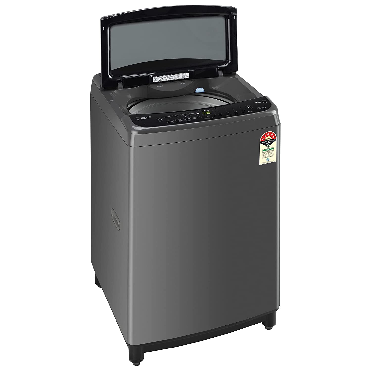 LG 10 Kg 5 Star Inverter Wi-Fi Fully-Automatic Top Load Washing Machine (THD10NWM, Middle Black, AIDD Technology)
