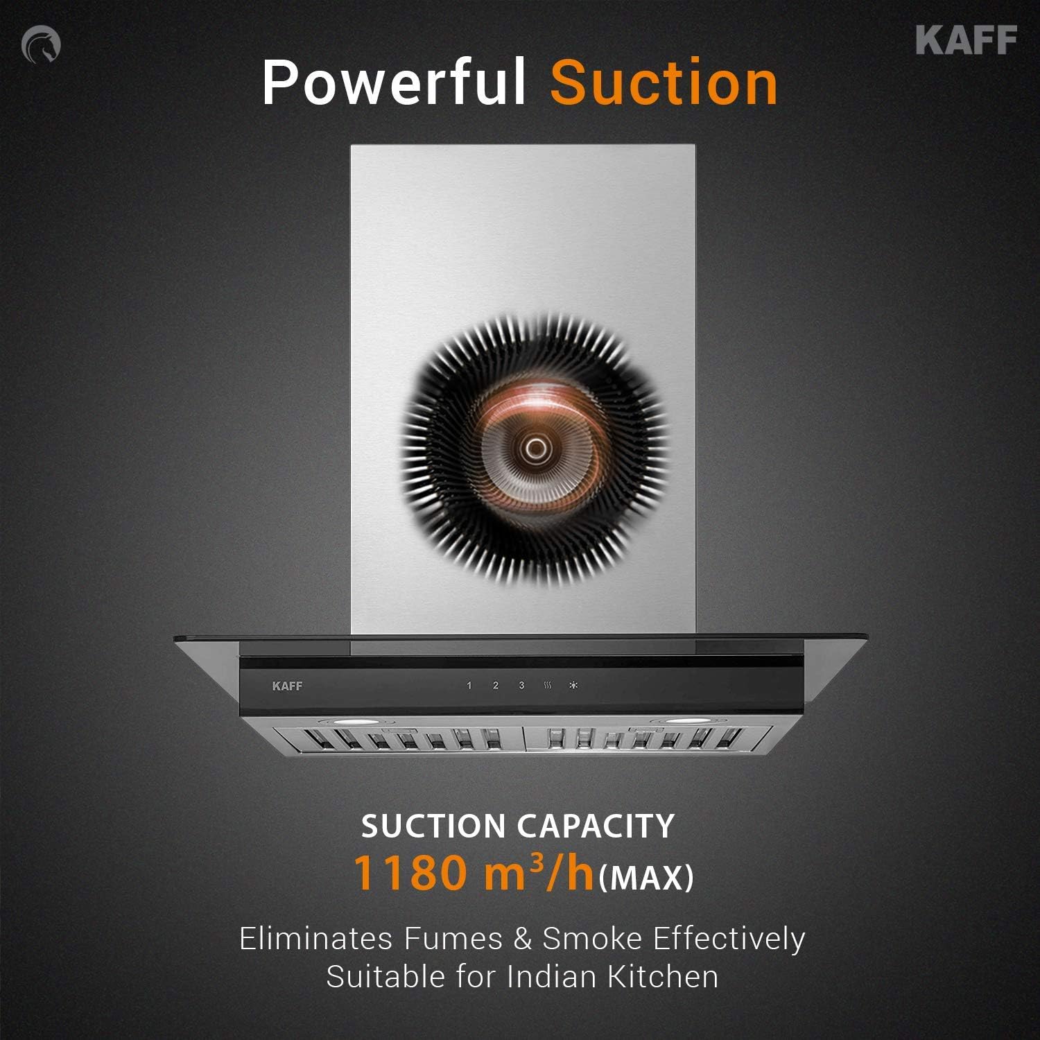 KAFF Chimney 60 cm 1180 M3/H (Astra TX DHC-60,)