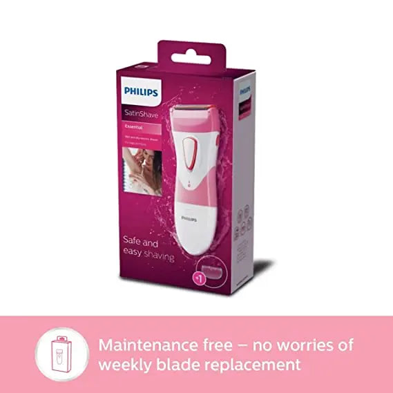 Philips HP6306/00 SatinShave Essential Women's Wet & Dry Electric Shaver For Legs, Cordless