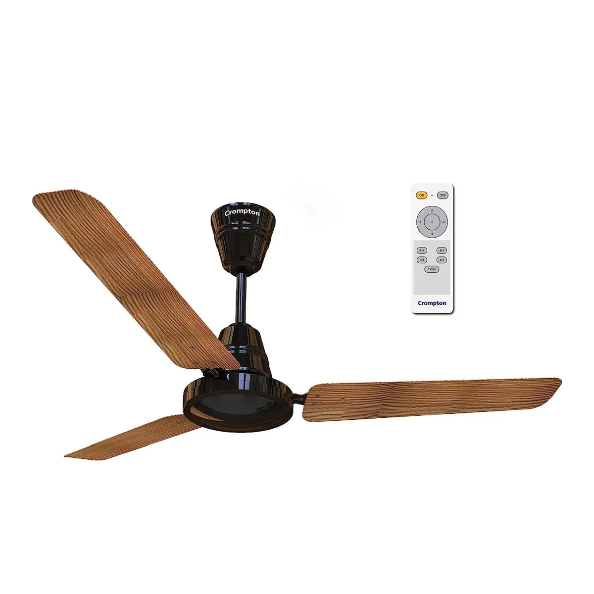 Crompton Energion HS Wood 1200mm (48 inch) High Speed 5S Energy Efficient BLDC Ceiling Fan (Light Pinewood), Pack of 1