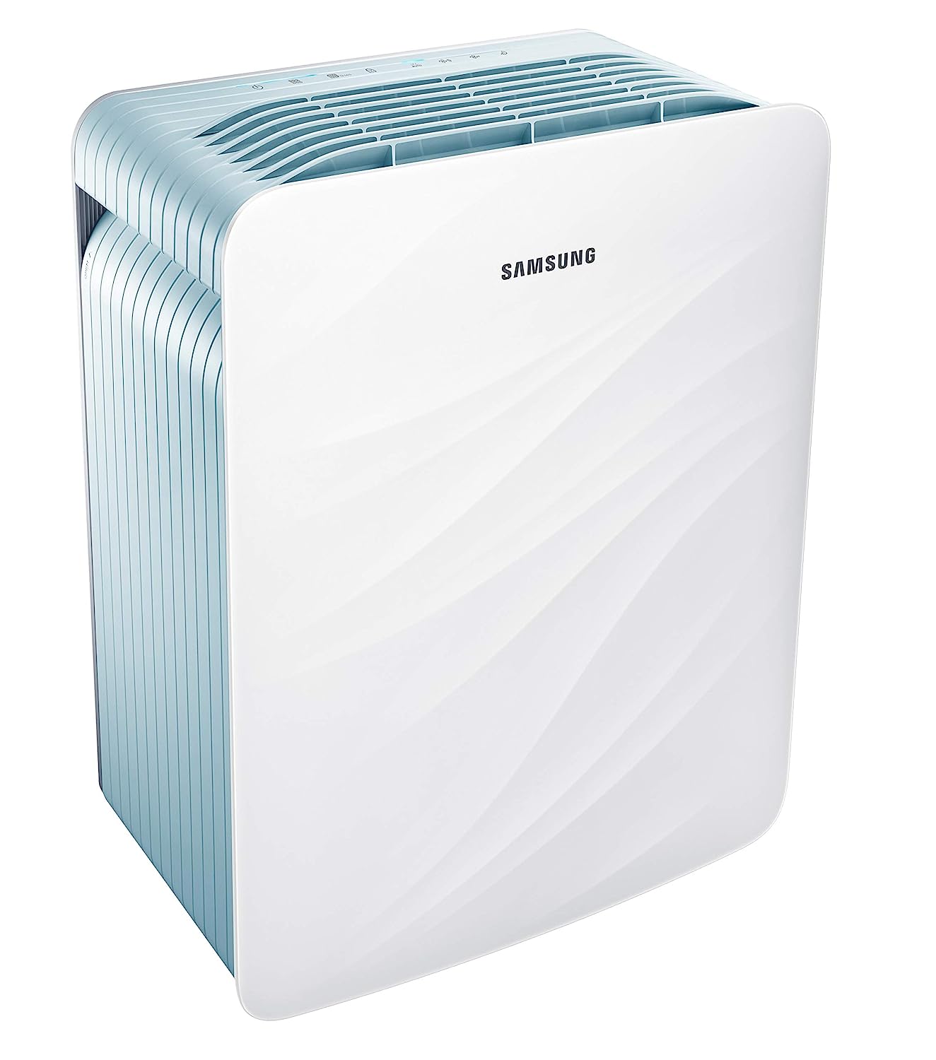 Samsung AX40T3020UW/NA 34-வாட் காற்று சுத்திகரிப்பான் காற்றோட்டமான வெள்ளை HEPA வடிகட்டி