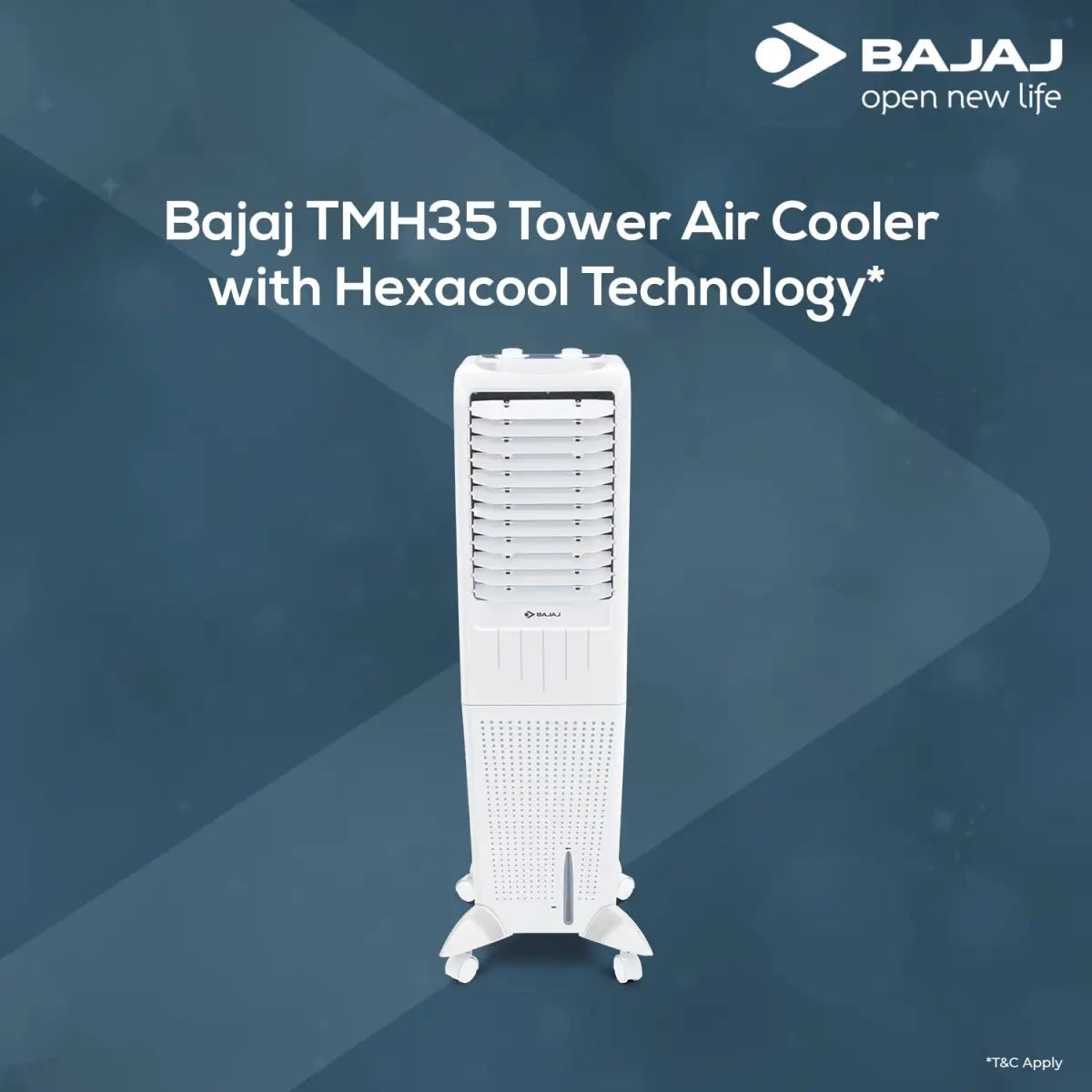 Bajaj TMH35 Tower Air Cooler - 35L White