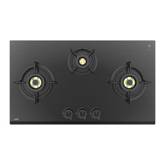 Kaff Ashford ASF 783 78 cm Black Glass Built-in 3 Burner Gas Hob