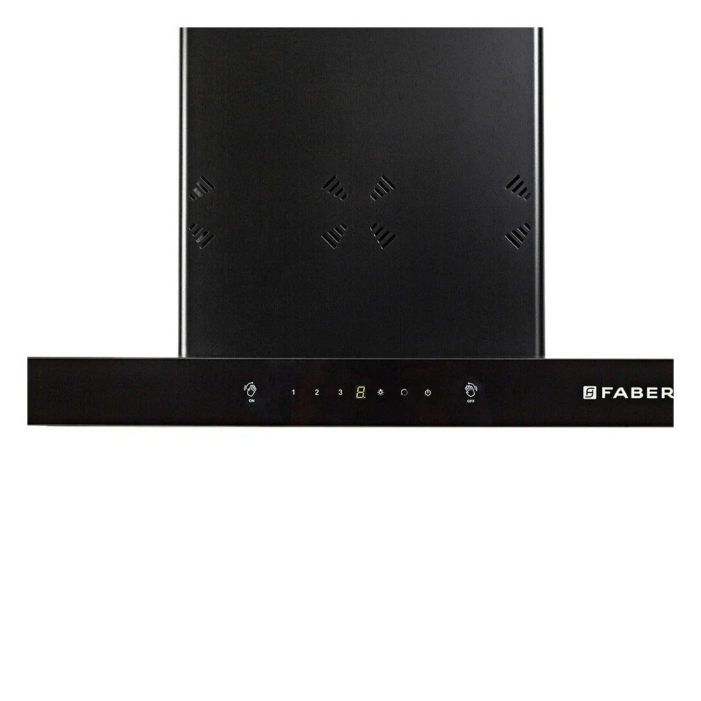 Faber 75cm Filterless Kitchen Chimney - HOOD CYGNUS IN 3D HC SC FL BK