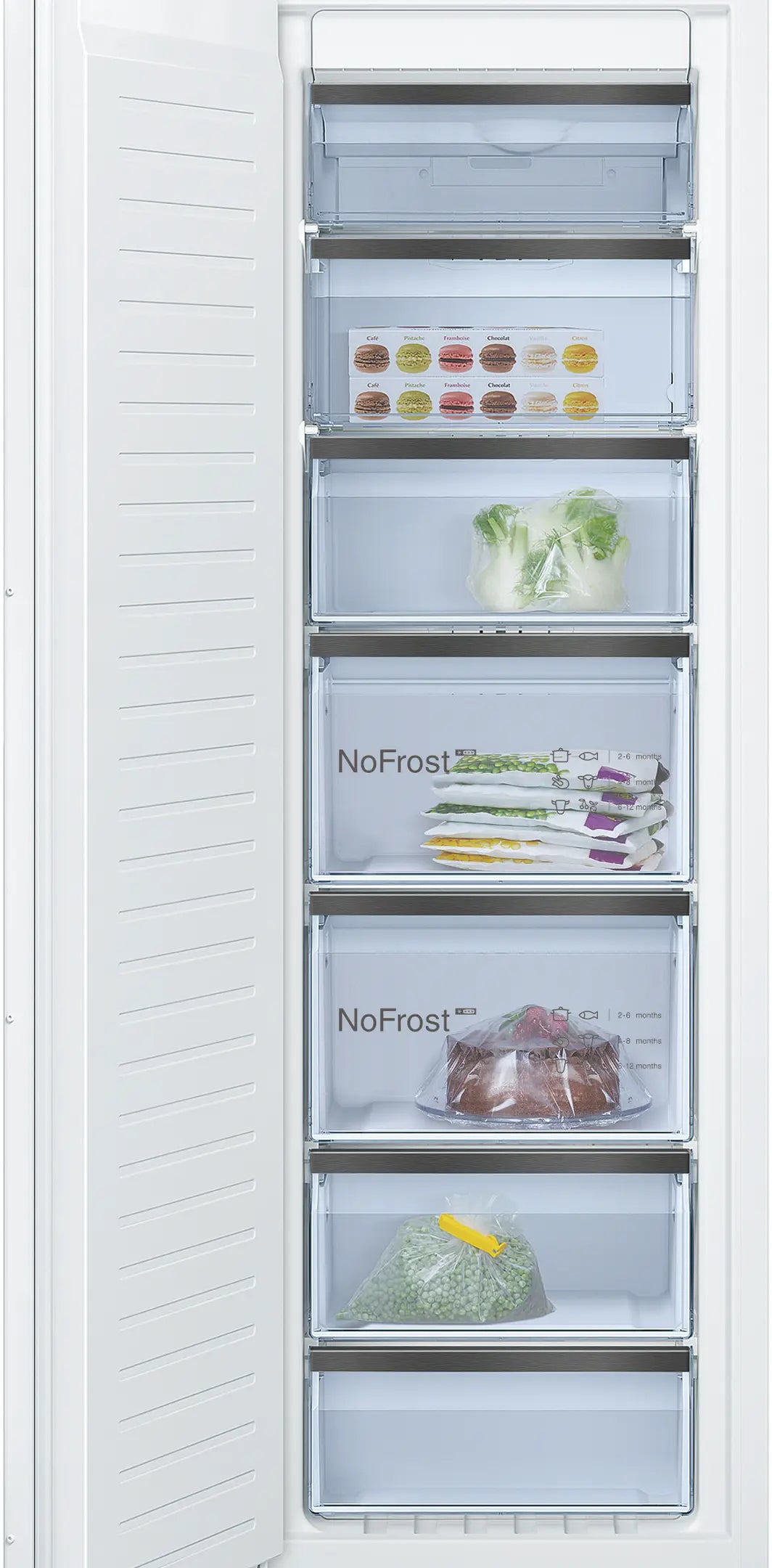 Bosch GIN81HD31I integrated freezer view