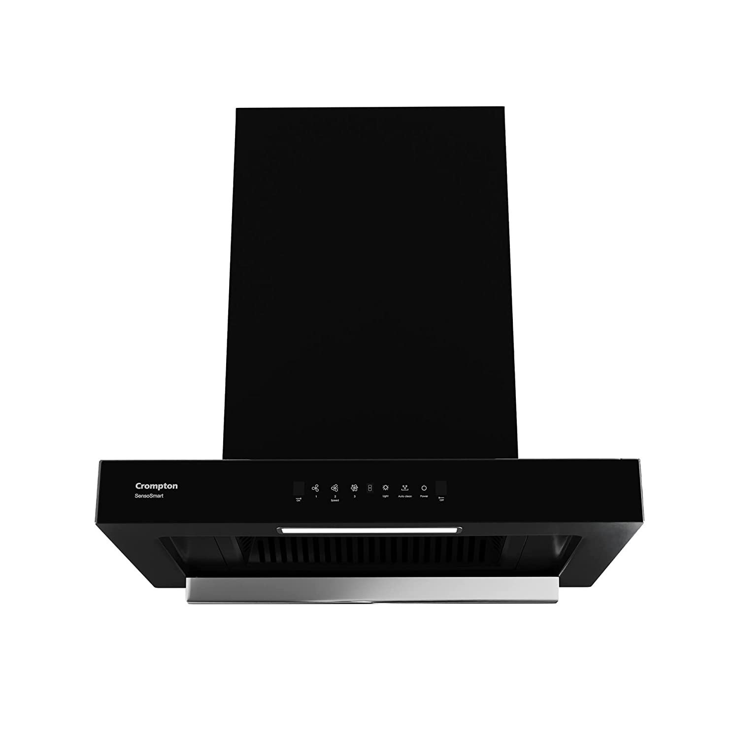 Crompton SensoSmart Box 60cm Chimney Baffle Filter (Black), Free installation&Ducting kit,1620 m³/hr (CHD-SSB60BFE-MBL)