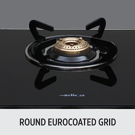 Elica Vetro Glass Top 3 Burner Gas Stove (703 CT VETRO SS)