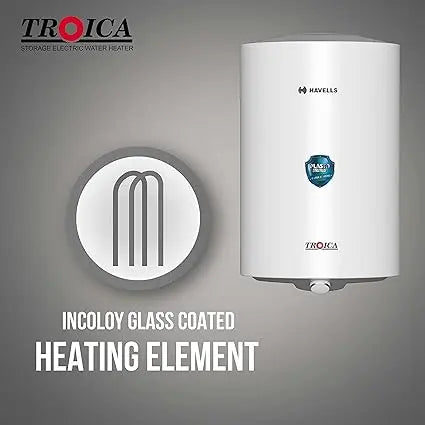 Havells Troica 35-Litre Vertical Storage Water Heater 4 star (Geyser) White
