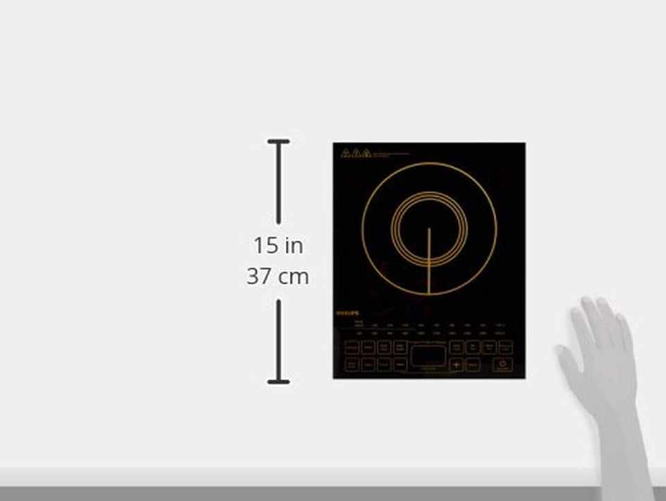 Philips HD4938/01 induction cooktop with 15 in / 37 cm size scale marker