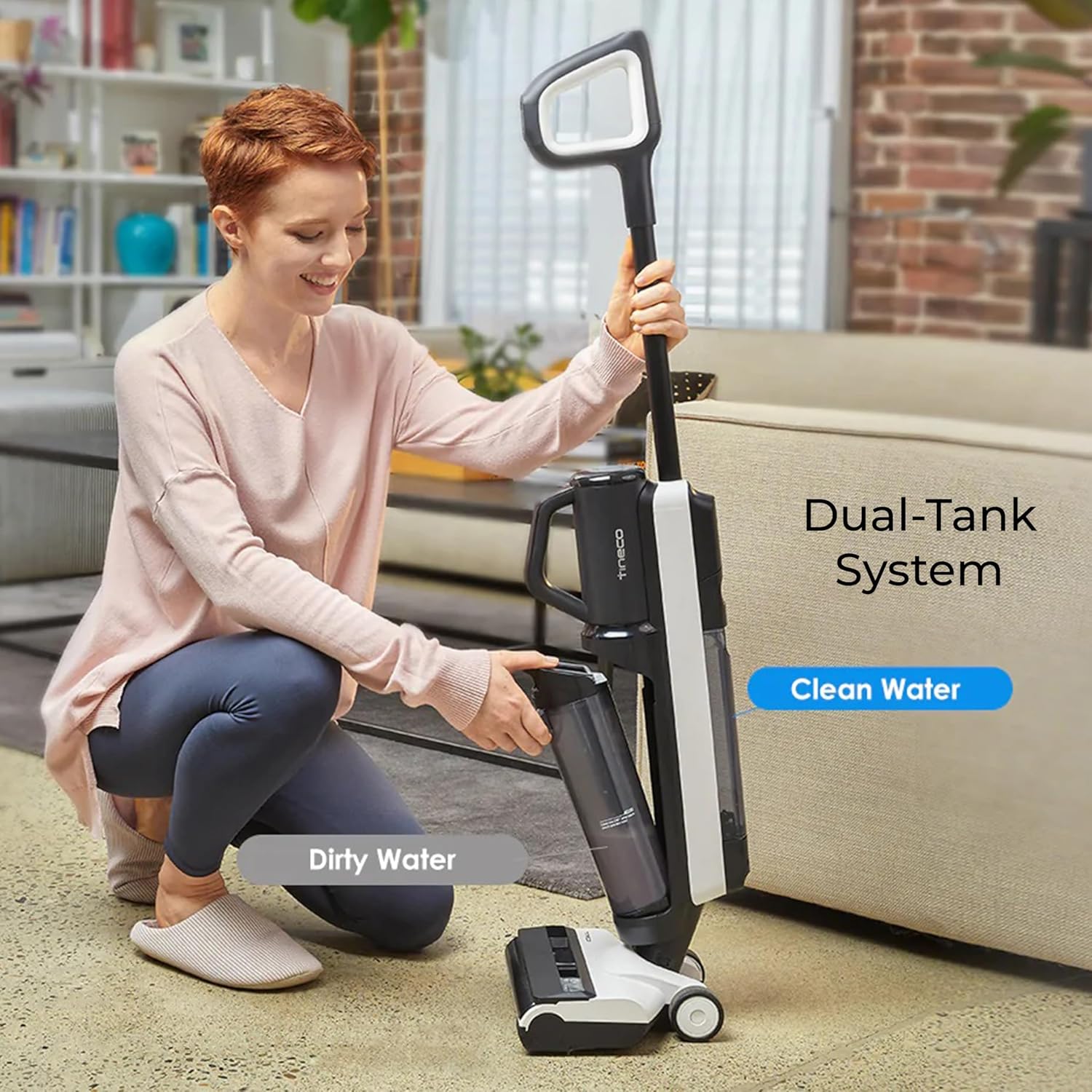 Tineco S5 Combo Cordless Wet & Dry Vacuum Cleaner: Handvac, Lightweight, Self-Propelled, Hands-Free Self-Cleaning