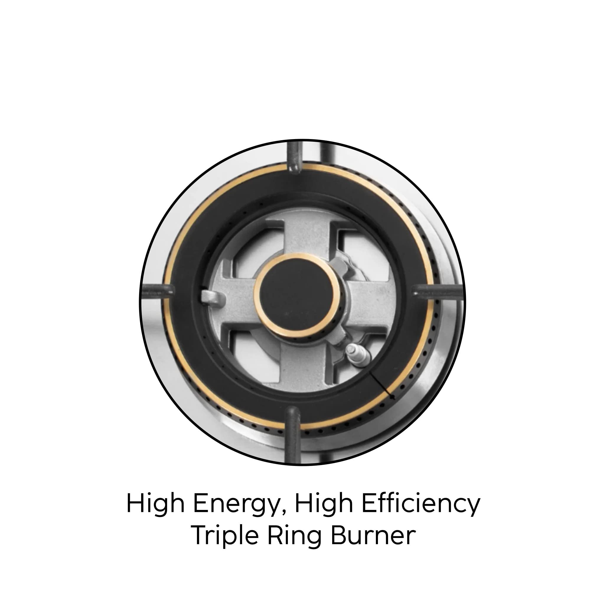 Glen 3 Burner Built In Glass Hob|Auto Ignition|8 Mm Thick Toughened Glass|Double Ring Forged Brass Burners|European Gas Valves|Warranty 2 Years Standard & 5 Years Glass|1073 Xl Ht Db Bw - Bla