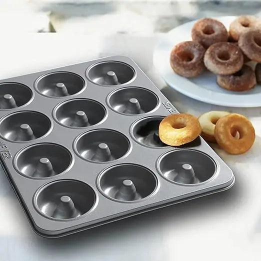 Meyer Bakemaster Doughnut Pan Nonstick 12 Cavity 48219 Grey
